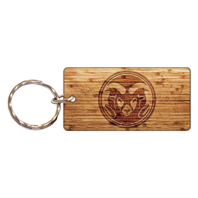 Colorado State Rams WOOD Keychain Rectangle