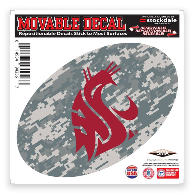 Washington State Cougars CAMO All Surface Decal 6" x 6"