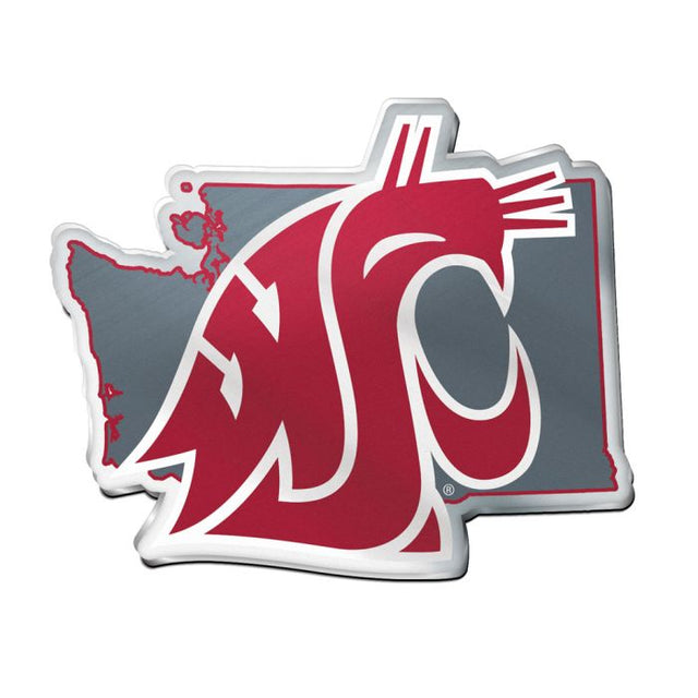 Washington State Cougars STATE Acrylic Auto Emblem