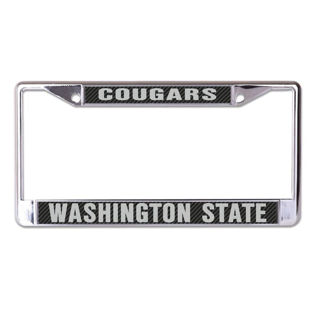 Washington State Cougars CARBON Lic Plt Frame S/L Printed