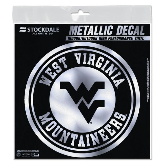 West Virginia Mountaineers Decal Metallic 6" x 6"