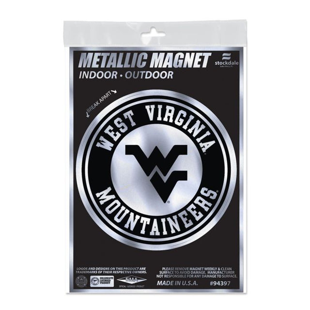 West Virginia Mountaineers Metallic Magnets 5" x 7"