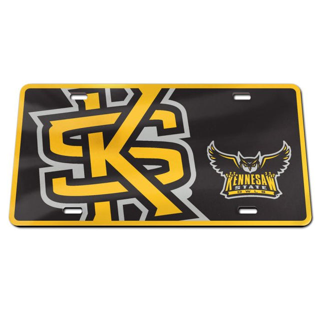 Kennesaw State Owls MEGA Specialty Acrylic License Plate