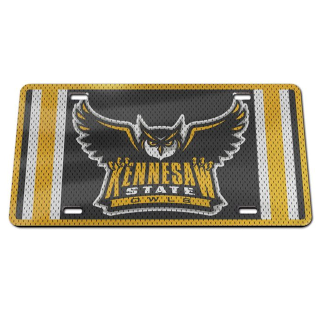 Kennesaw State Owls JERSEY Specialty Acrylic License Plate