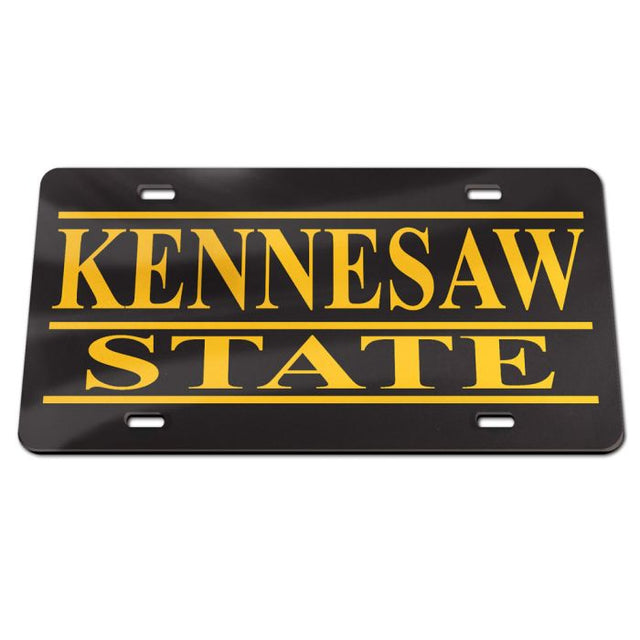 Placas de matrícula clásicas de acrílico de Kennesaw State Owls