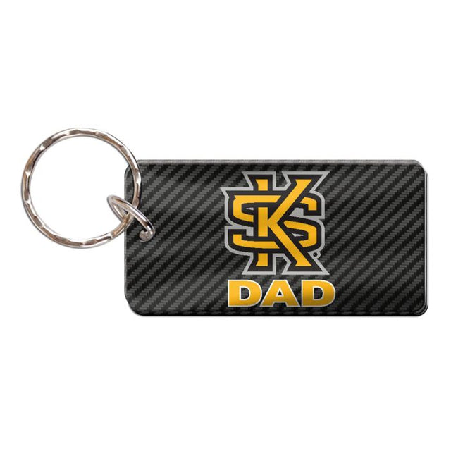 Kennesaw State Owls CARBON Keychain Rectangle