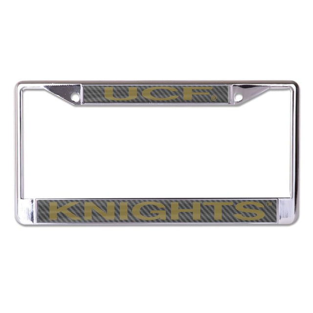 UCF Knights CARBON Lic Plt Frame S/L Printed