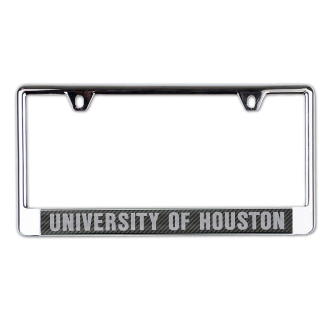 Houston Cougars CARBON Lic Plate Frame B/O Printed