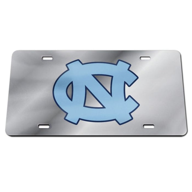 Placa de matrícula acrílica especial con espejo de los Tar Heels de Carolina del Norte