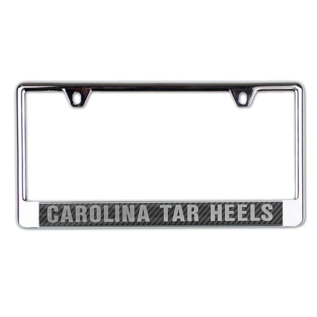 North Carolina Tar Heels CARBON Lic Plate Frame B/O Printed