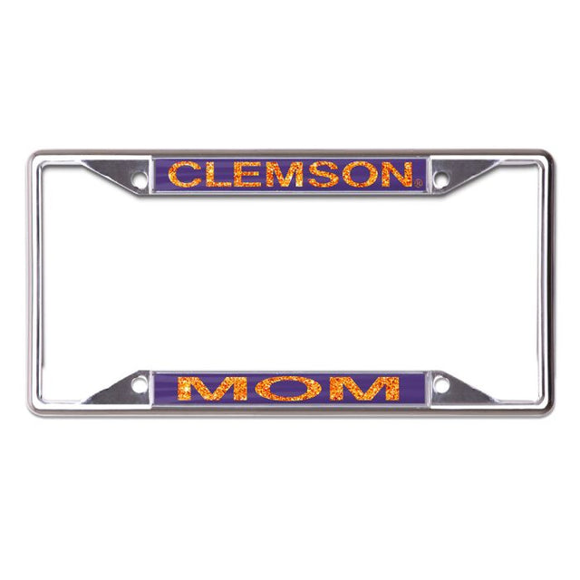 Marco de fotos impreso con letras brillantes de Clemson Tigers, de acero inoxidable