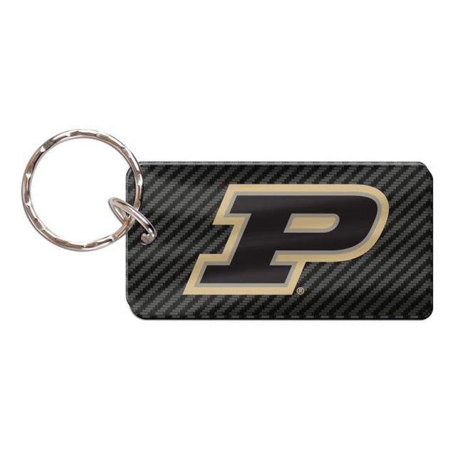 Llavero rectangular CARBON de Purdue Boilermakers