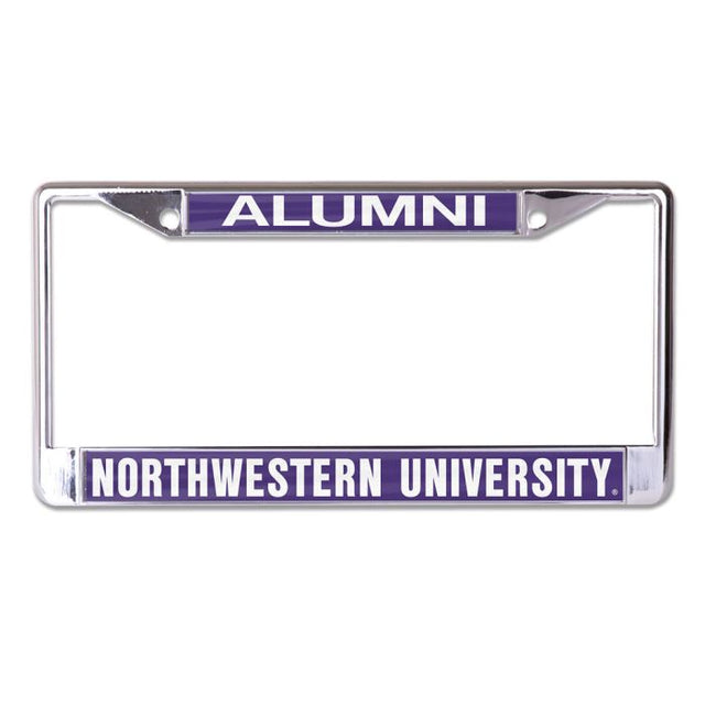 Northwestern Wildcats Lic Plt Marco S/L Impreso