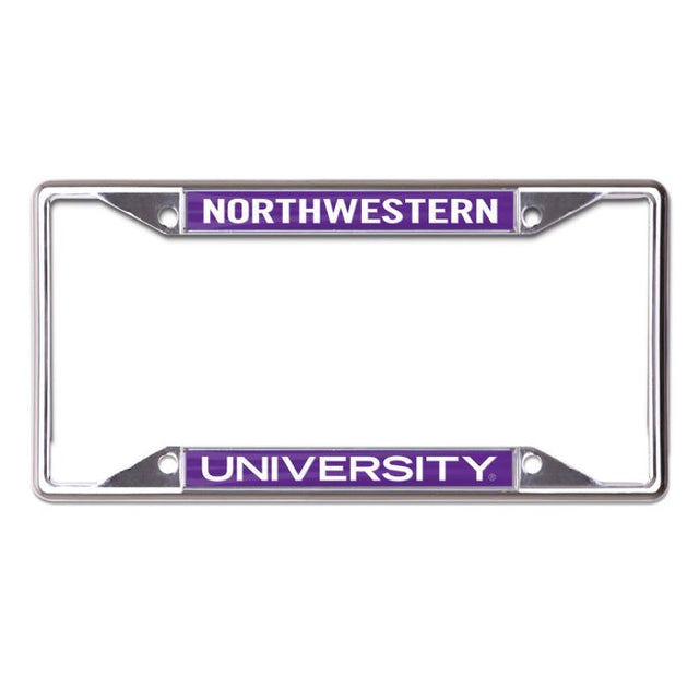 Northwestern Wildcats Lic Plt Marco S/C Impreso