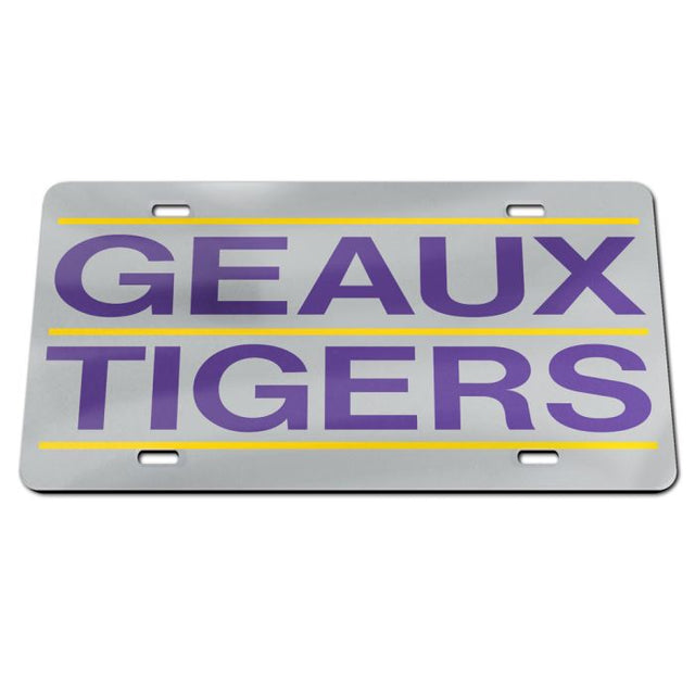 Placas de matrícula clásicas de acrílico de los LSU Tigers