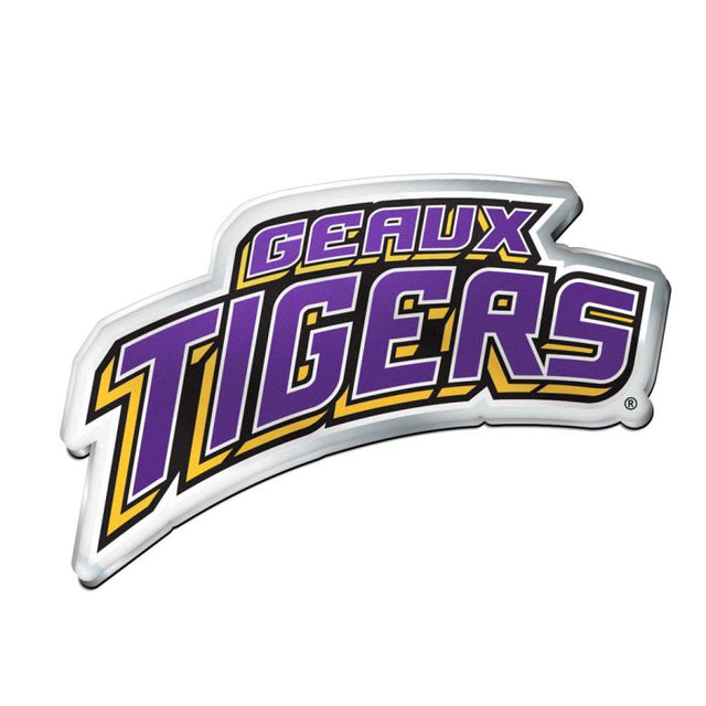 Emblema acrílico para automóvil de los Tigres de la LSU