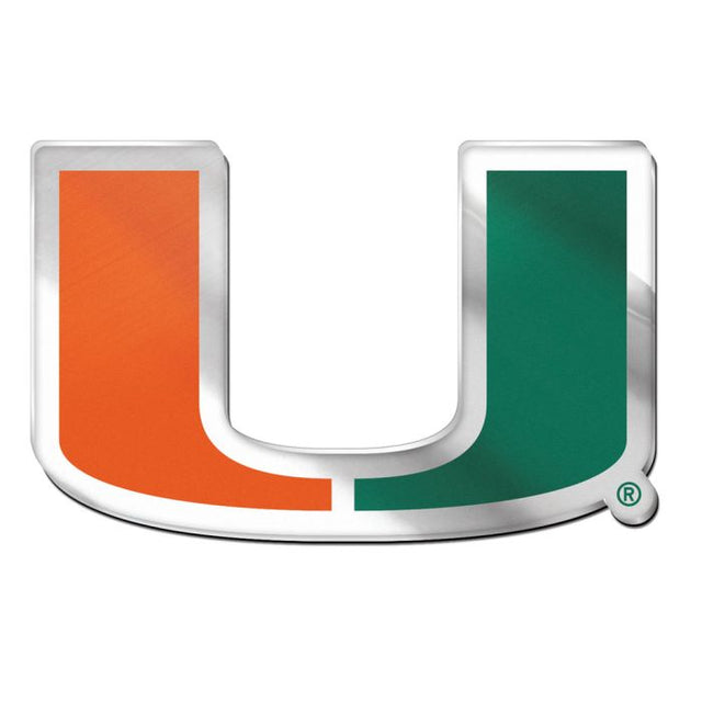 Emblema acrílico para automóvil de los Miami Hurricanes