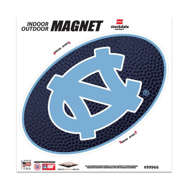 Imanes para exteriores TEAMBALL de los Tar Heels de Carolina del Norte, 6" x 6"