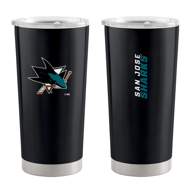 San Jose Sharks Travel Tumbler 20oz Stainless Steel