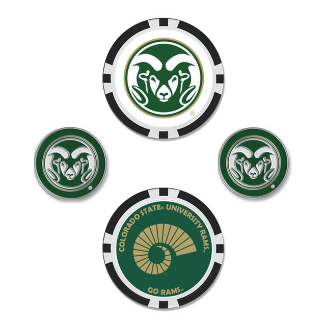 Juego de cuatro marcadores de pelota de Colorado State Rams