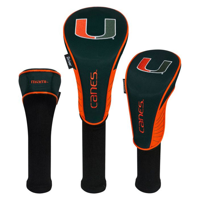 Miami Hurricanes Headcovers - Set of three