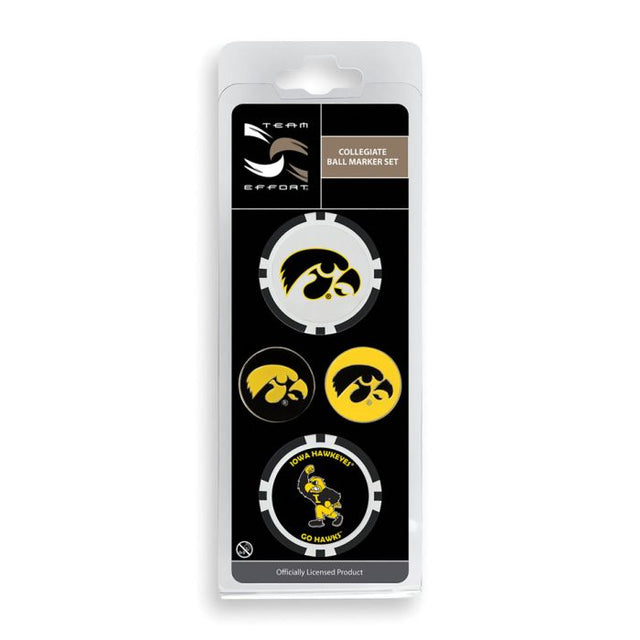 Iowa Hawkeyes Ball Marker Set of four