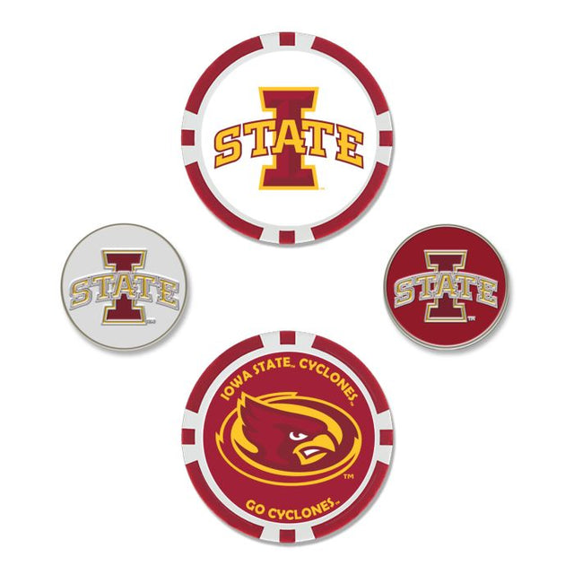 Juego de cuatro marcadores de pelota de Iowa State Cyclones