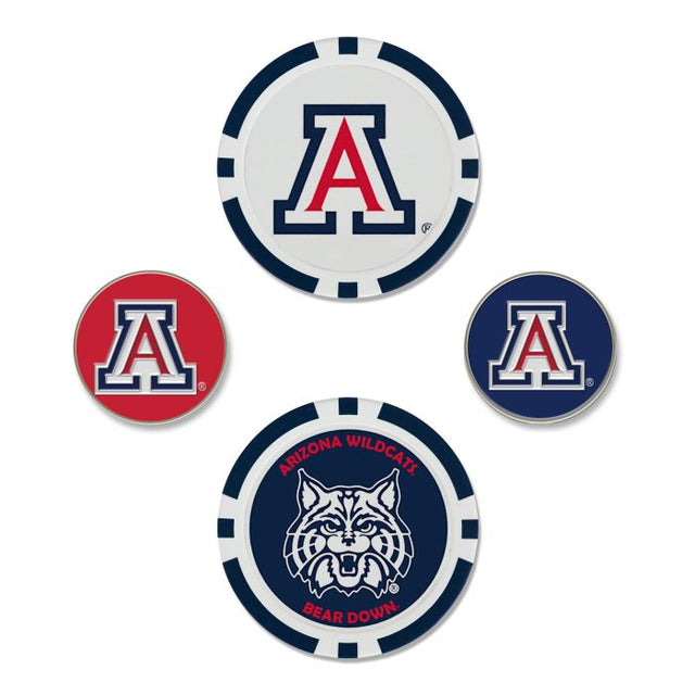 Juego de cuatro marcadores de pelota de los Arizona Wildcats