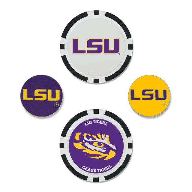 Juego de cuatro marcadores de pelota de los LSU Tigers