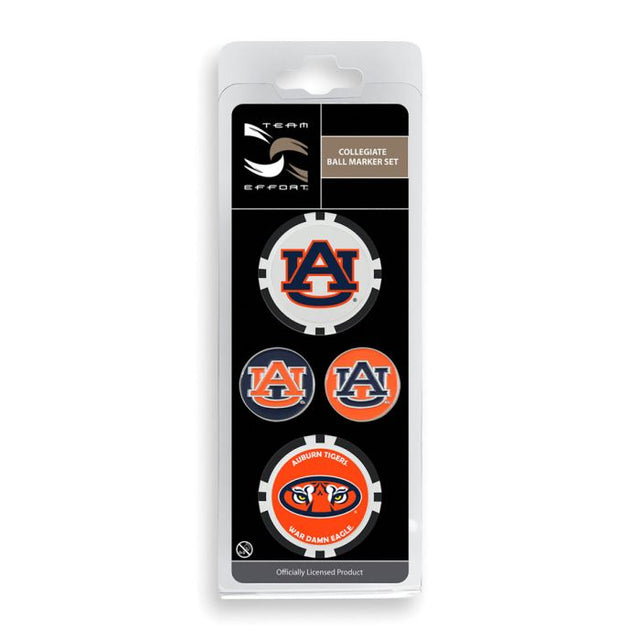 Auburn Tigers Ball Marker Set of four