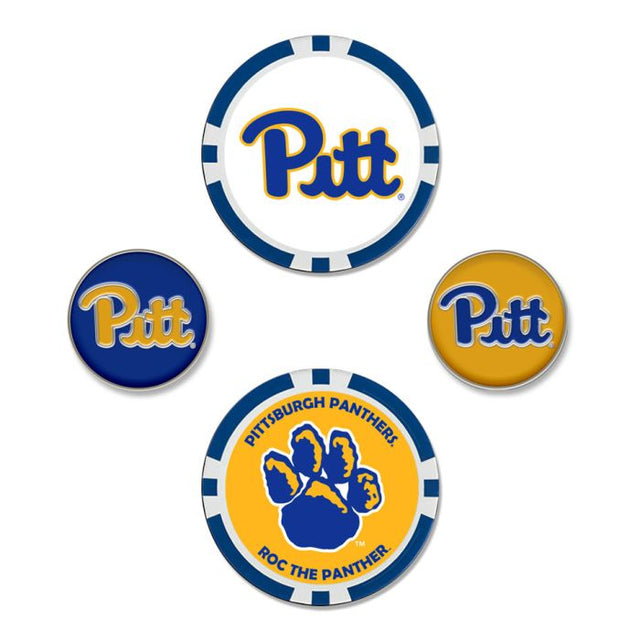 Juego de cuatro marcadores de pelota de los Pittsburgh Panthers