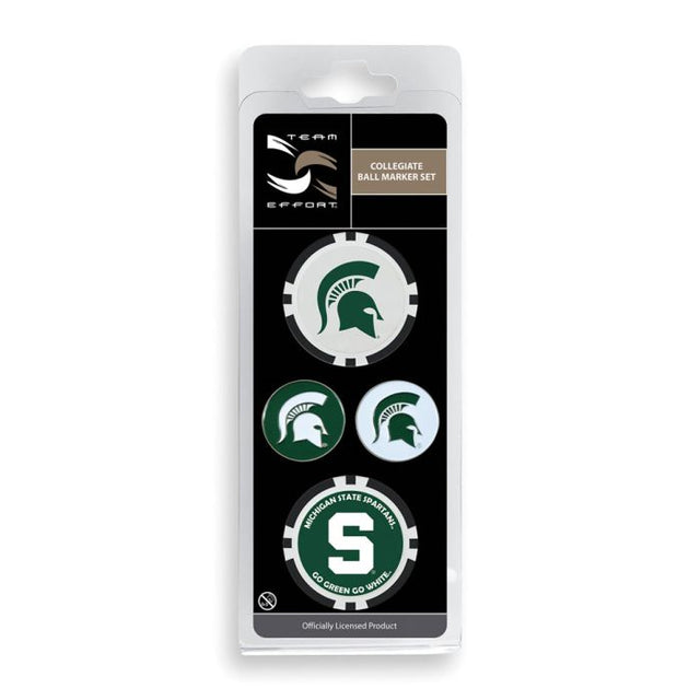 Michigan State Spartans Ball Marker Set of four