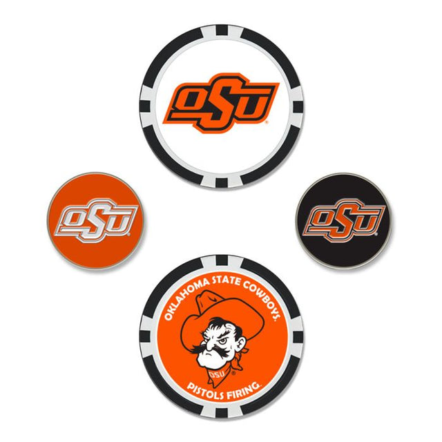 Juego de cuatro marcadores de pelota de los Oklahoma State Cowboys