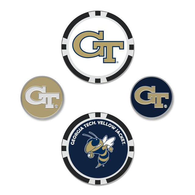 Juego de cuatro marcadores de pelota de los Georgia Tech Yellow Jackets