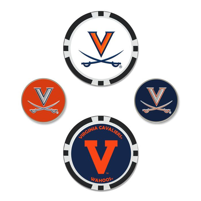 Juego de cuatro marcadores de pelota de los Virginia Cavaliers