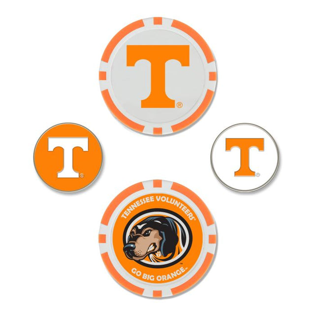 Juego de cuatro marcadores de pelota de Tennessee Volunteers