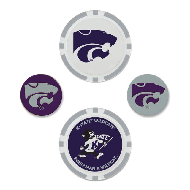 Juego de cuatro marcadores de pelota de los Kansas State Wildcats