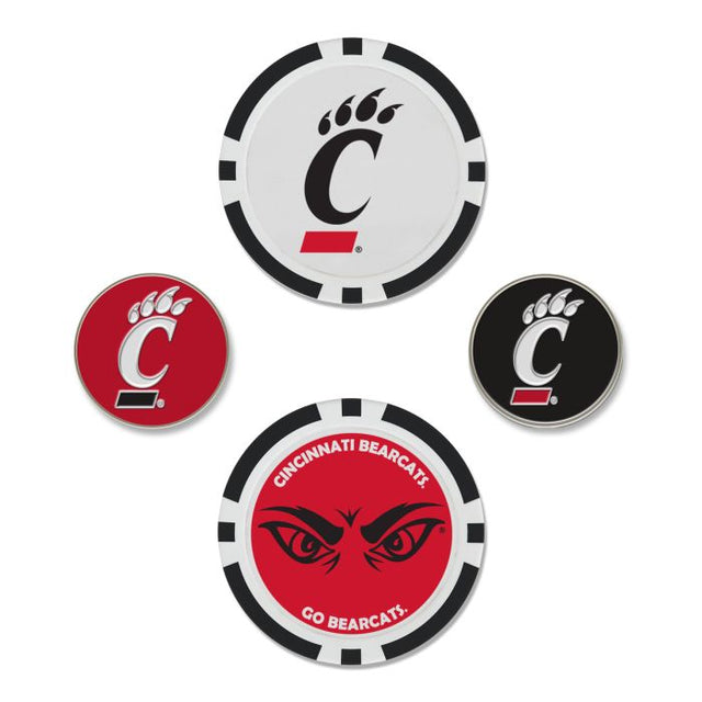 Juego de cuatro marcadores de pelota de los Cincinnati Bearcats