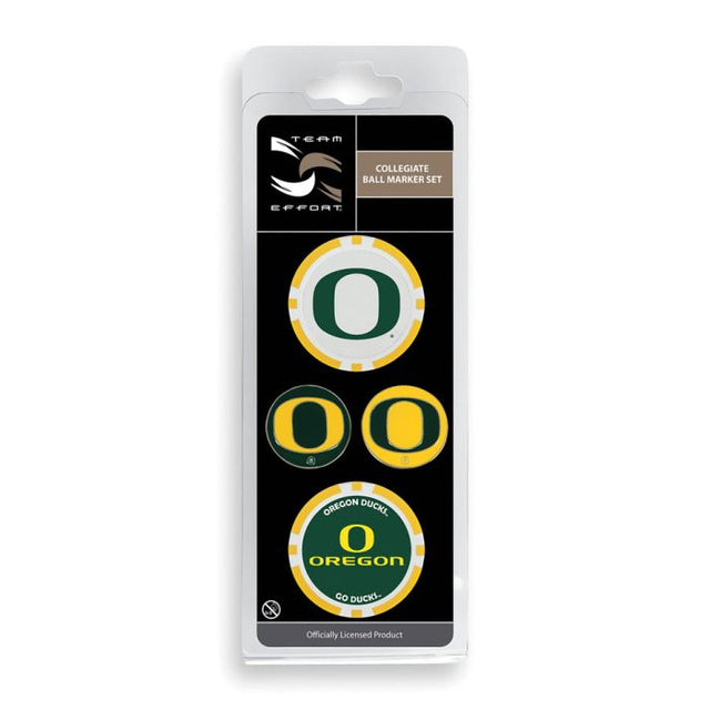 Juego de cuatro marcadores de pelota de los Oregon Ducks