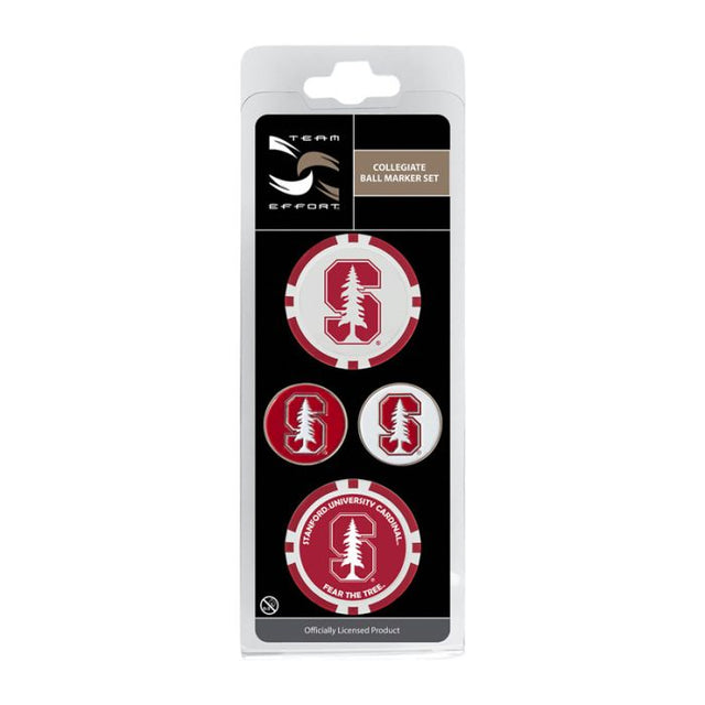 Stanford Cardinal Ball Marker Set of four