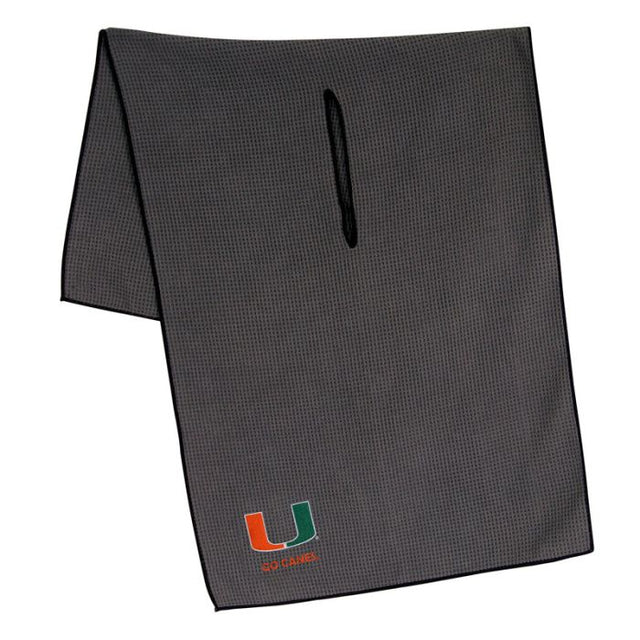 Toalla de microfibra gris de los Miami Hurricanes, 48 ​​x 104 cm