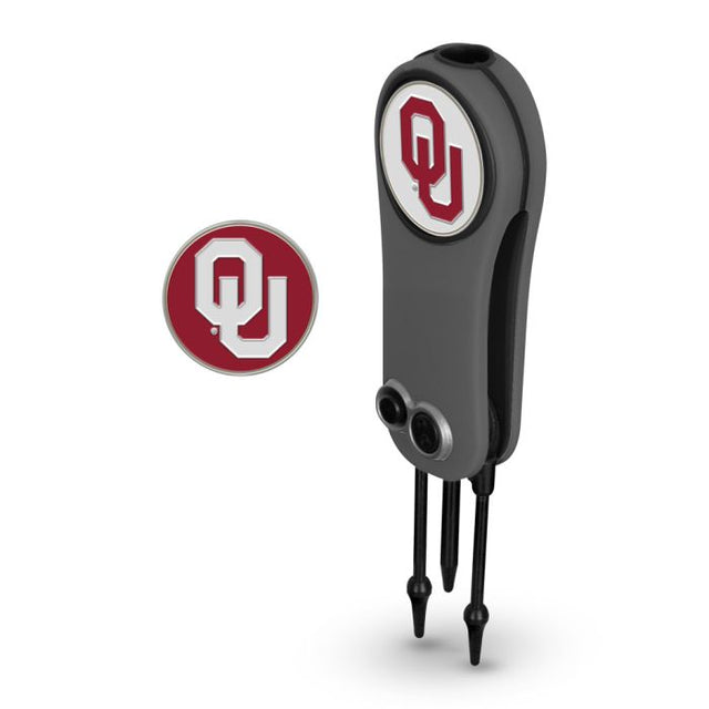 Herramienta y marcadores para reparar navajas automáticas de los Oklahoma Sooners