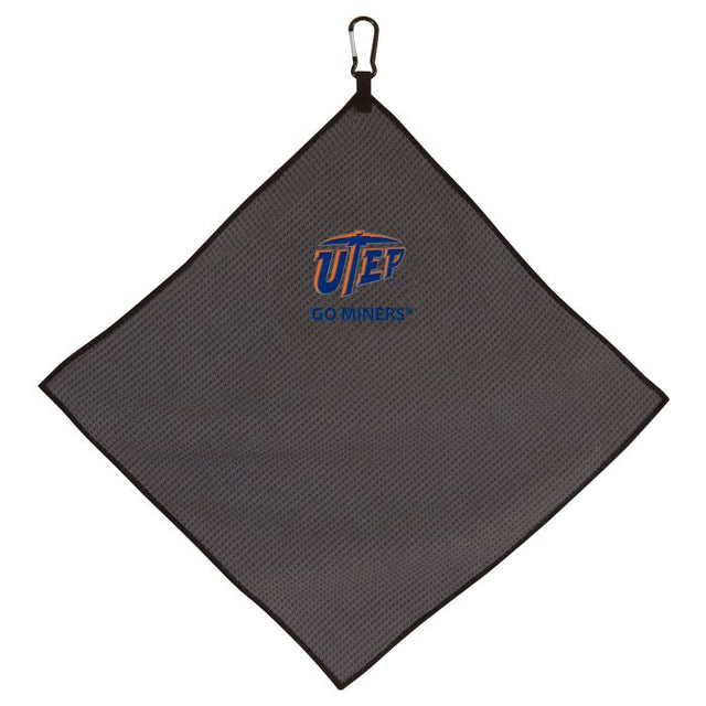 UTEP Miners Towel - Grey Microfiber 15" x 15"