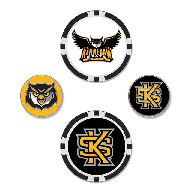 Juego de cuatro marcadores de pelota de Kennesaw State Owls