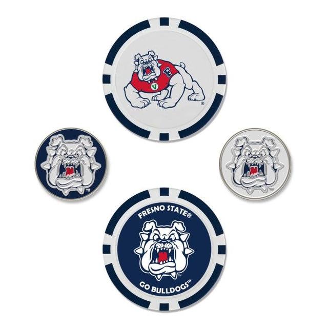 Fresno State Bulldogs Ball Marker Set of four