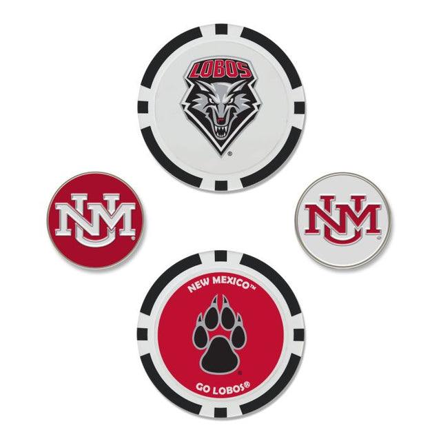 New Mexico Lobos Ball Marker Set of four