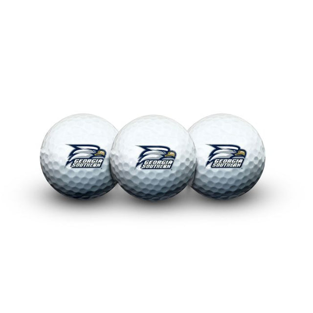 Pelotas de golf Georgia Southern Eagles 3 en estuche tipo concha