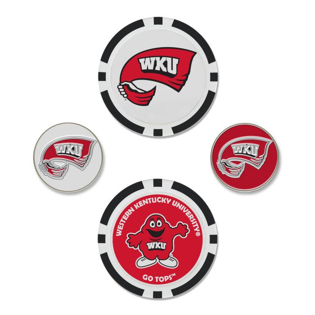 Juego de cuatro marcadores de bolas Western Kentucky Hilltoppers