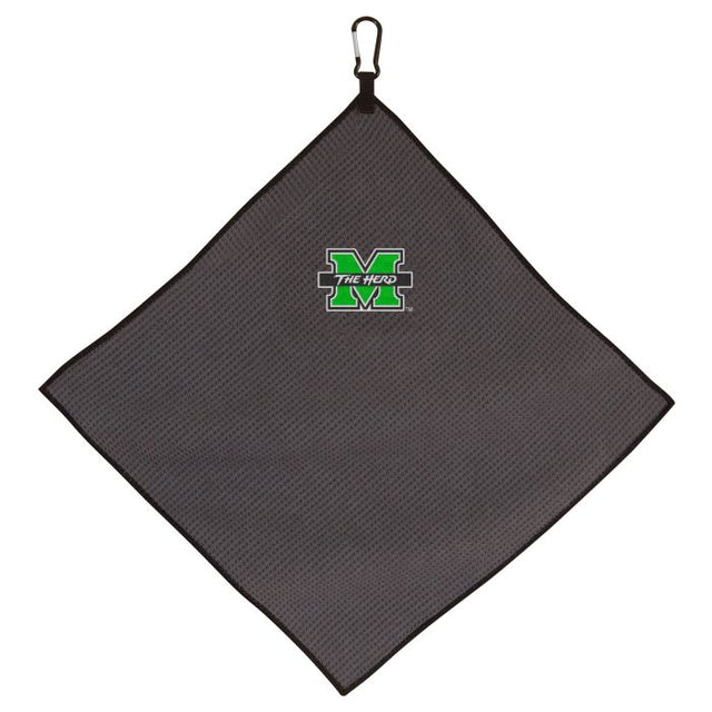 Marshall Thundering Herd Towel - Grey Microfiber 15" x 15"