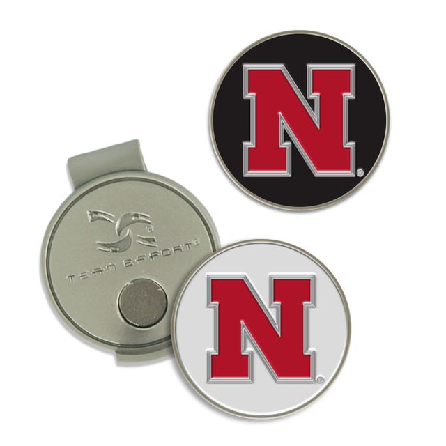 Clip para gorra y marcadores de los Nebraska Cornhuskers